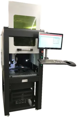 enclosed hybrid fiber laser marking system